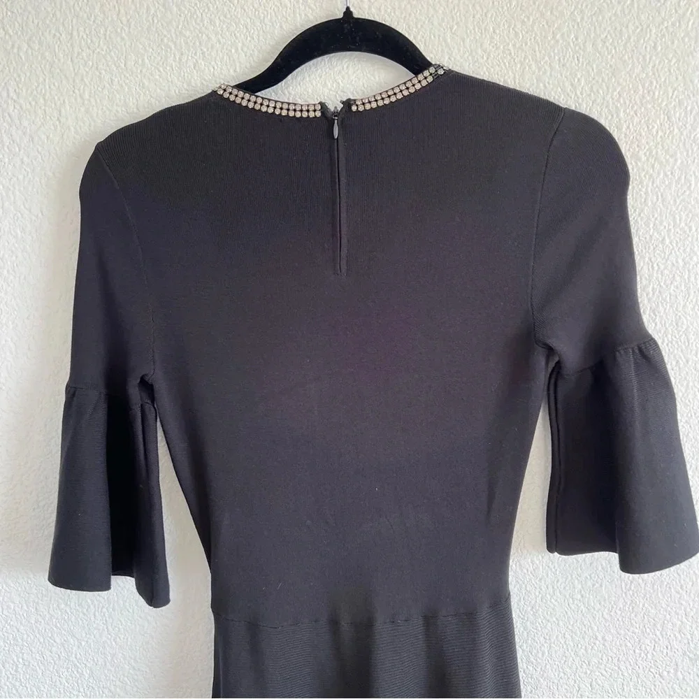 Kate Spade Fit & Flare Jewel Embellished Sweater Dress‎
